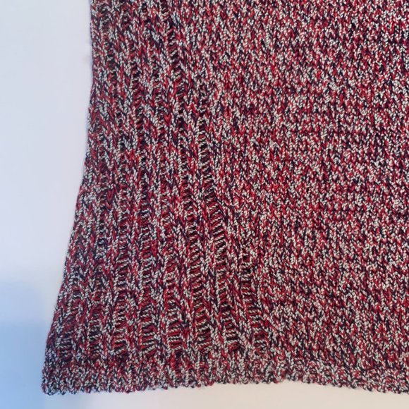 Lucky Brand Sweater Vest Red Black Gray Marled Cotton Blend Size XL NWT - Picture 4 of 10